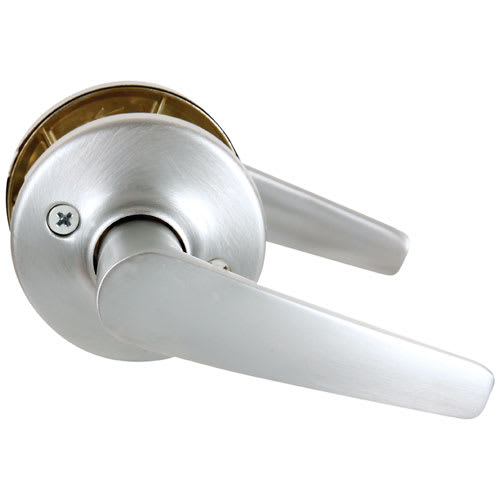 Poignée de porte de passage bec-de-cane Kim chrome satiné