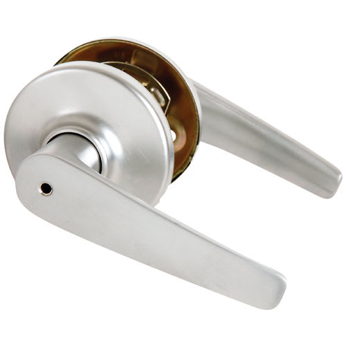 Poignée de porte de salle de bains bec-de-cane Kim chrome satiné