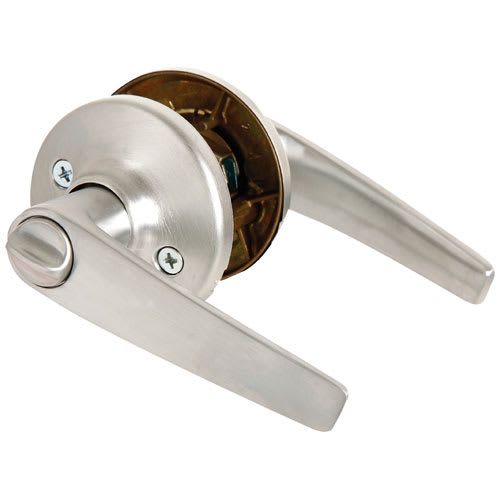 Poignée de porte de salle de bains bec-de-cane Kim chrome satiné