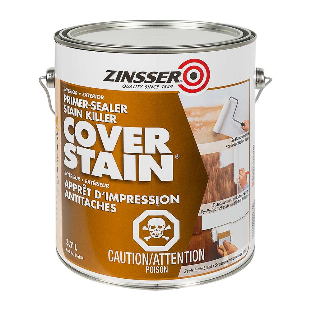 Apprêt-scelleur à base d'huile Cover Stain d'intérieur et d'extérieur 3,7 L
