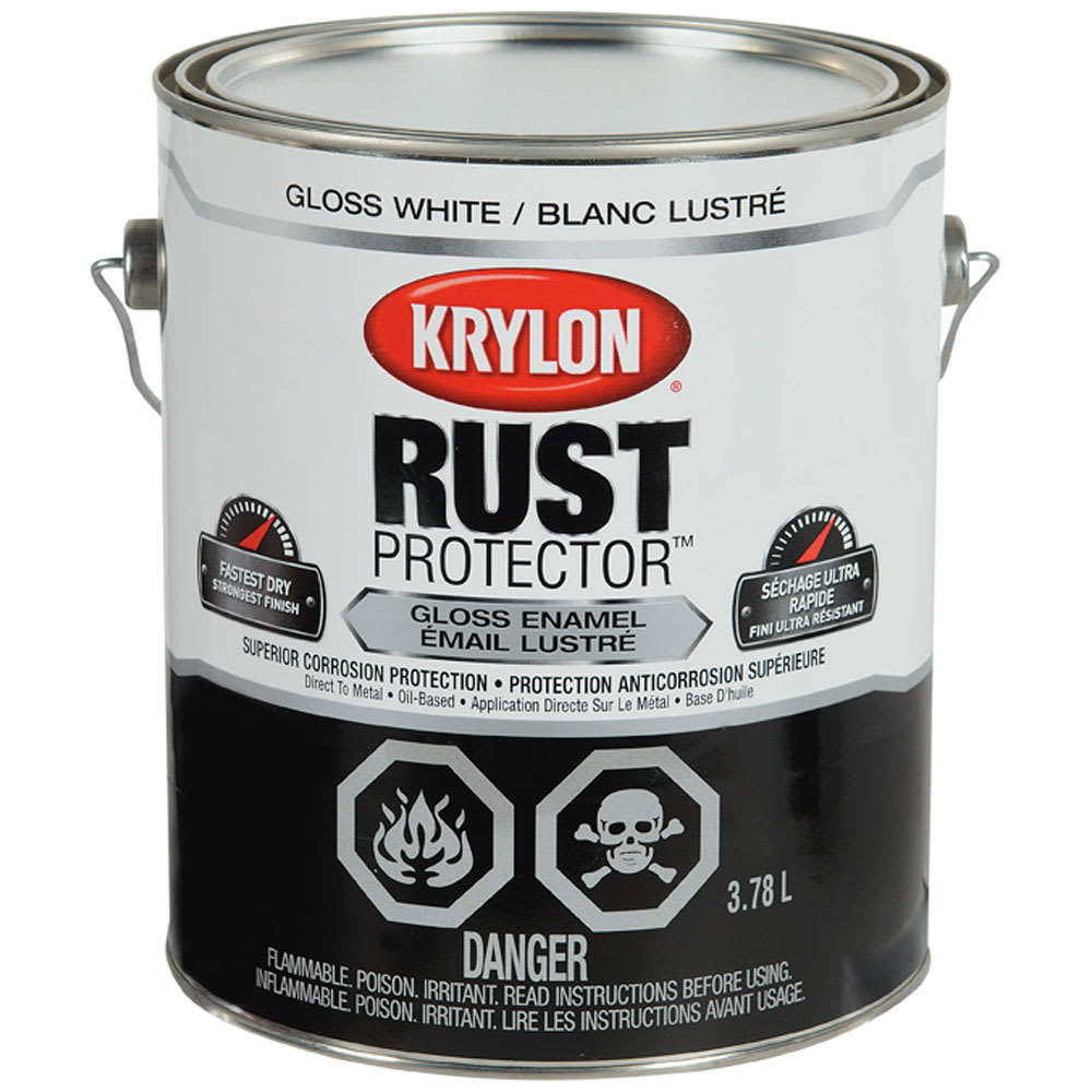 Peinture antirouille Rust Protector blanc lustré 3,78&nbsp;L