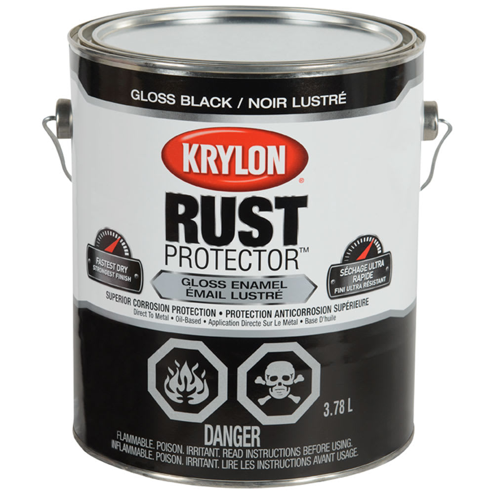 Peinture antirouille Rust Protector noir lustré 3,78&nbsp;L