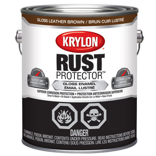 Peinture antirouille Rust Protector brun cuir lustré 3,78&nbsp;L