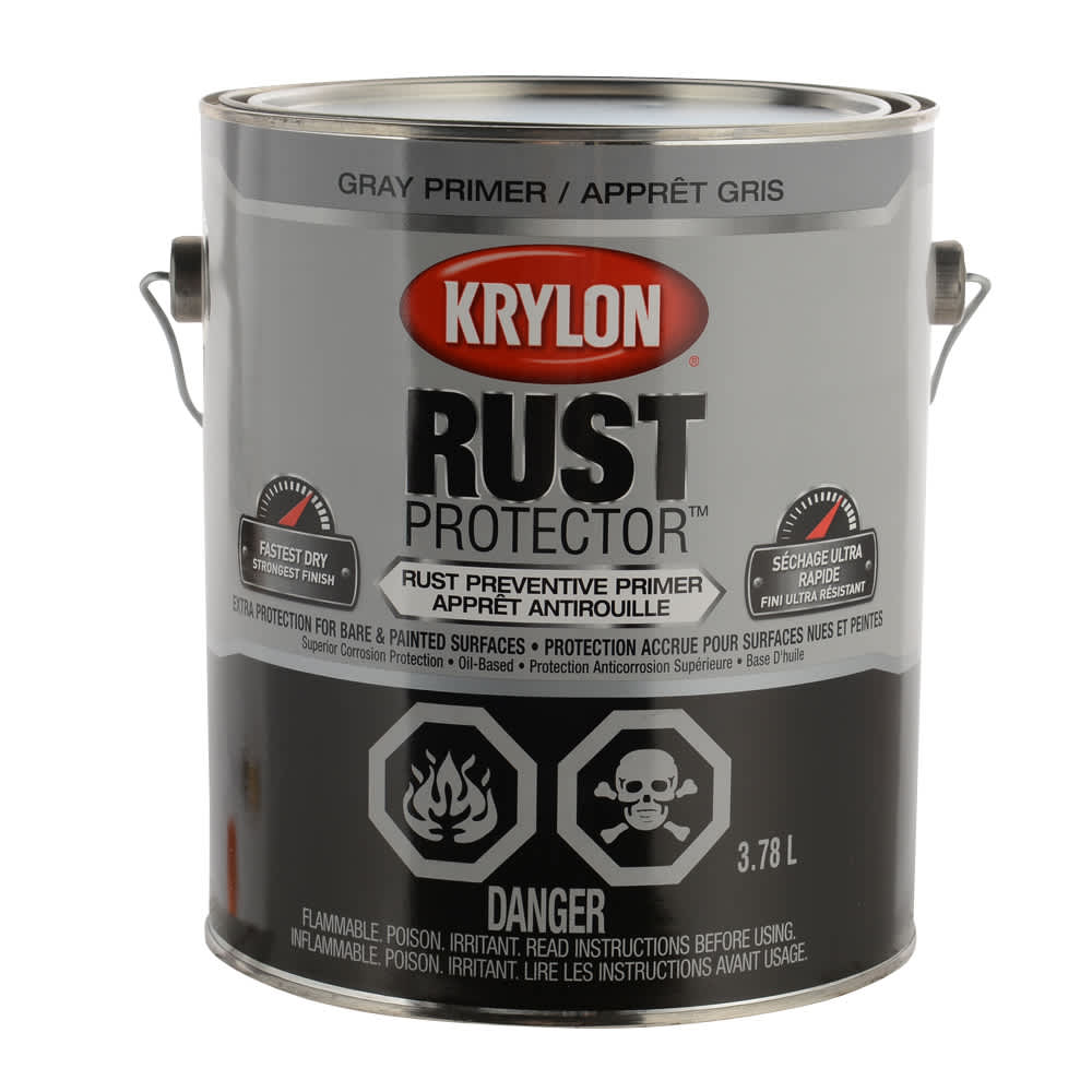 Apprêt antirouille à l'huile Rust Protector intérieur et extérieur gris 3,78&nbsp;L
