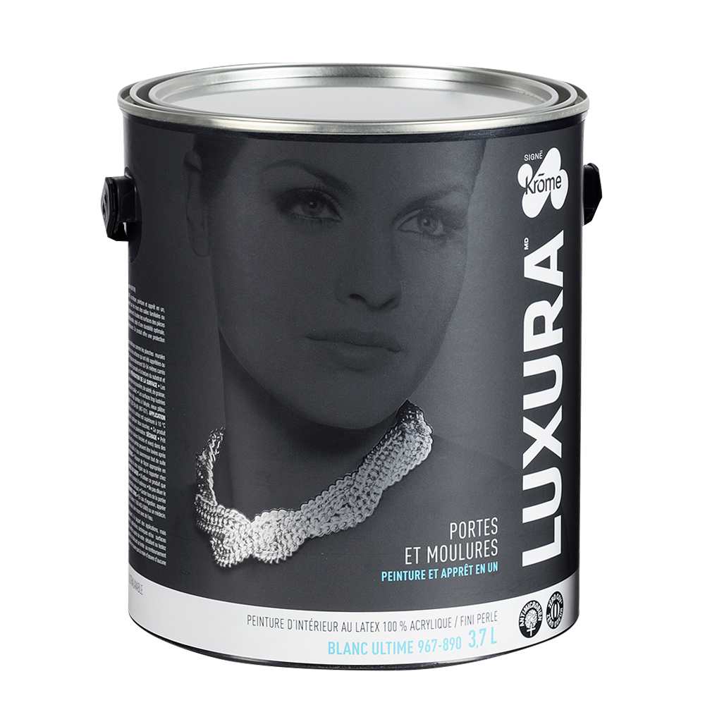 Luxura Door & Trim Interior Latex Paint Ultimate White 3.7 L
