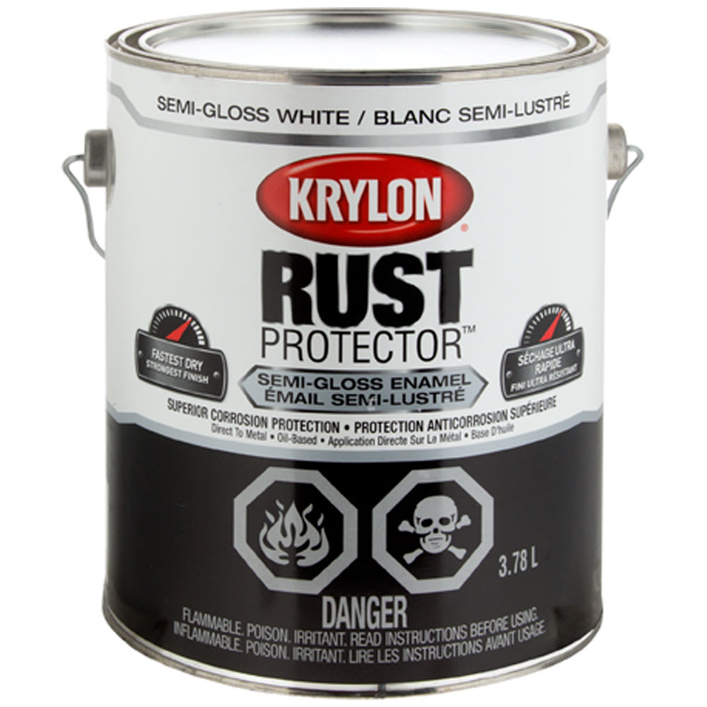 Rust Protector Semi-Gloss Paint White 3.78 L