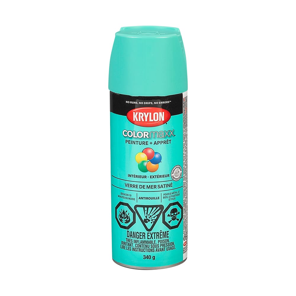 Peinture et apprêt Colormaxx verre de mer satiné 340 g