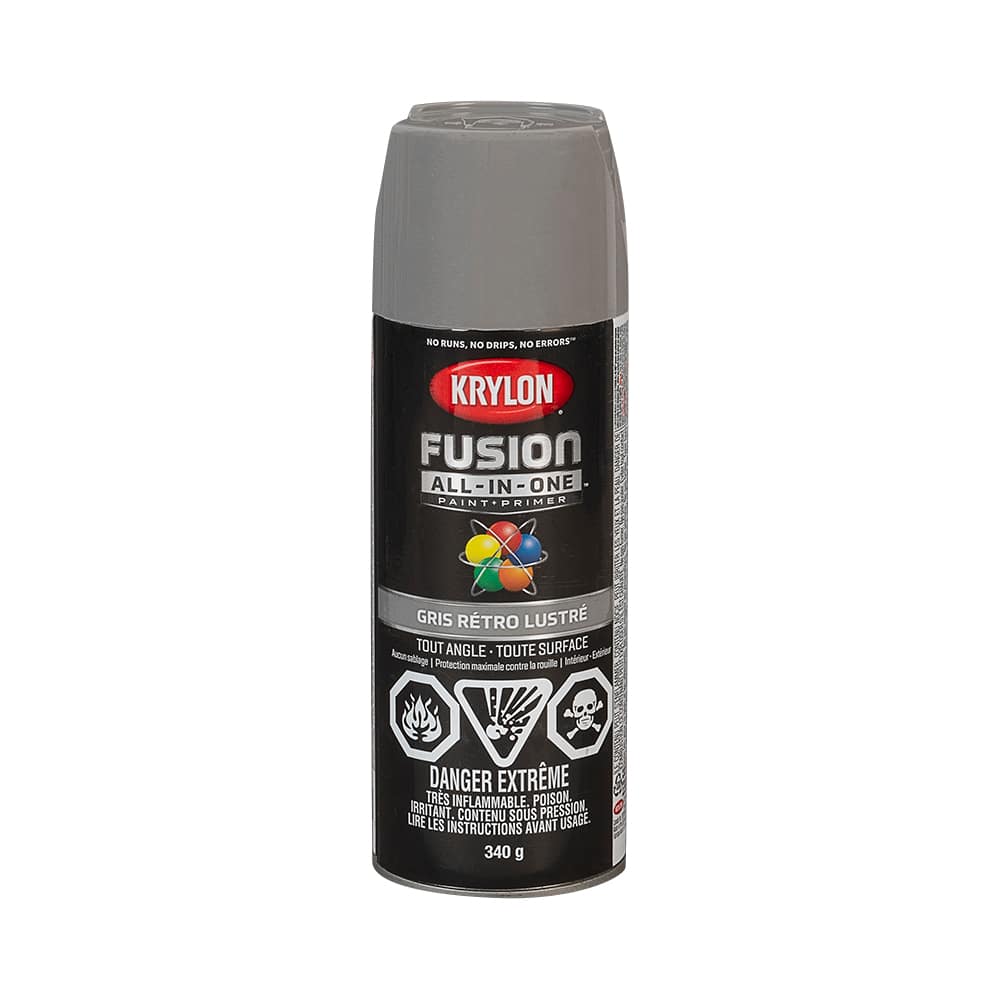 Peinture et apprêt Fusion All-In-One gris rétro lustré 340 g