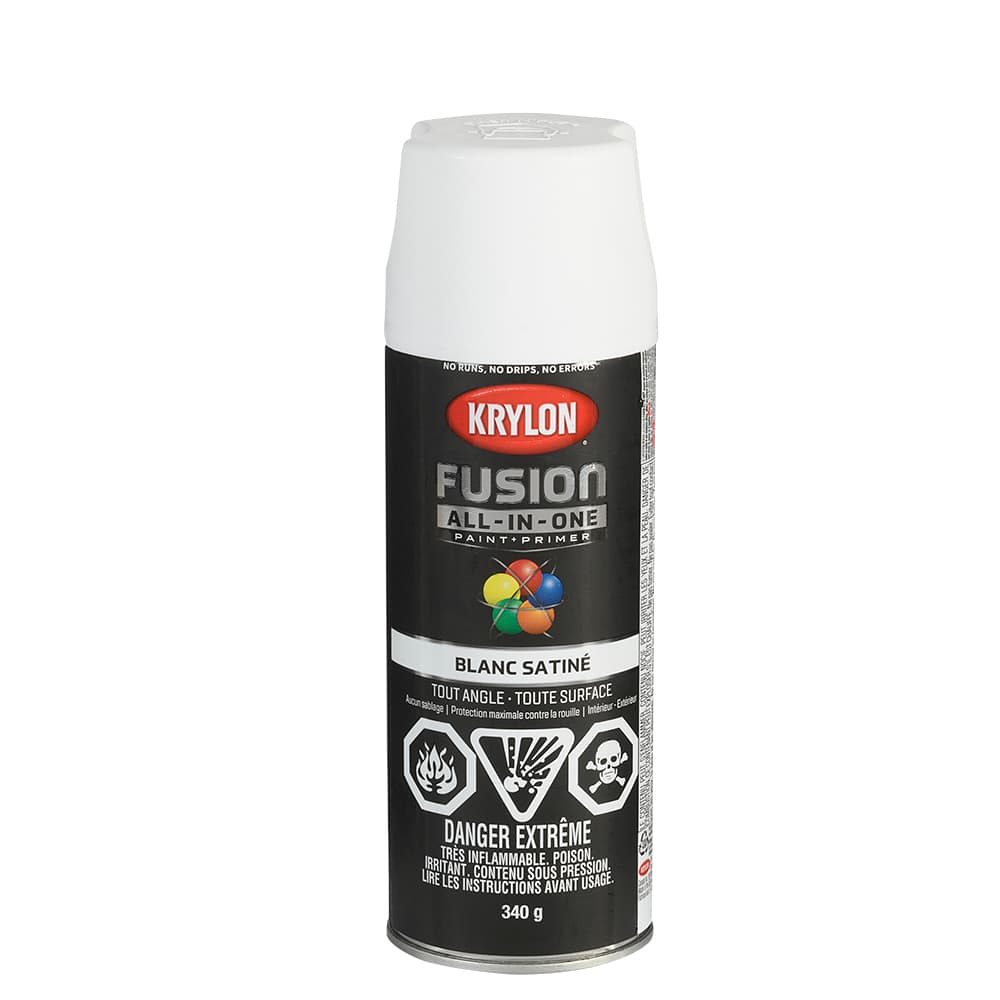 Peinture et apprêt Fusion All-In-One blanc satiné 340 g