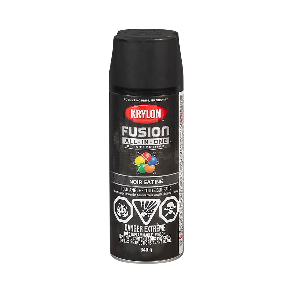 Peinture et apprêt Fusion All-In-One noir satiné 340 g