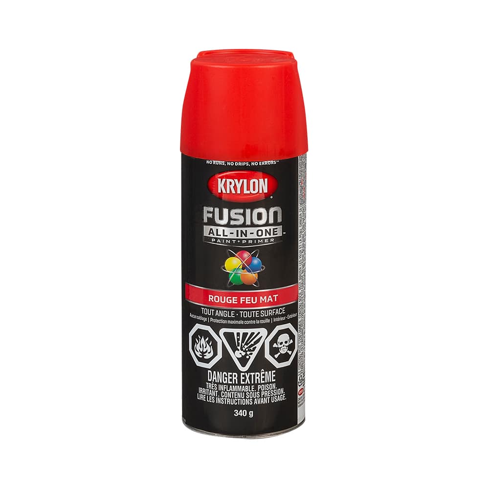 Peinture et apprêt Fusion All-In-One rouge feu mat 340 g