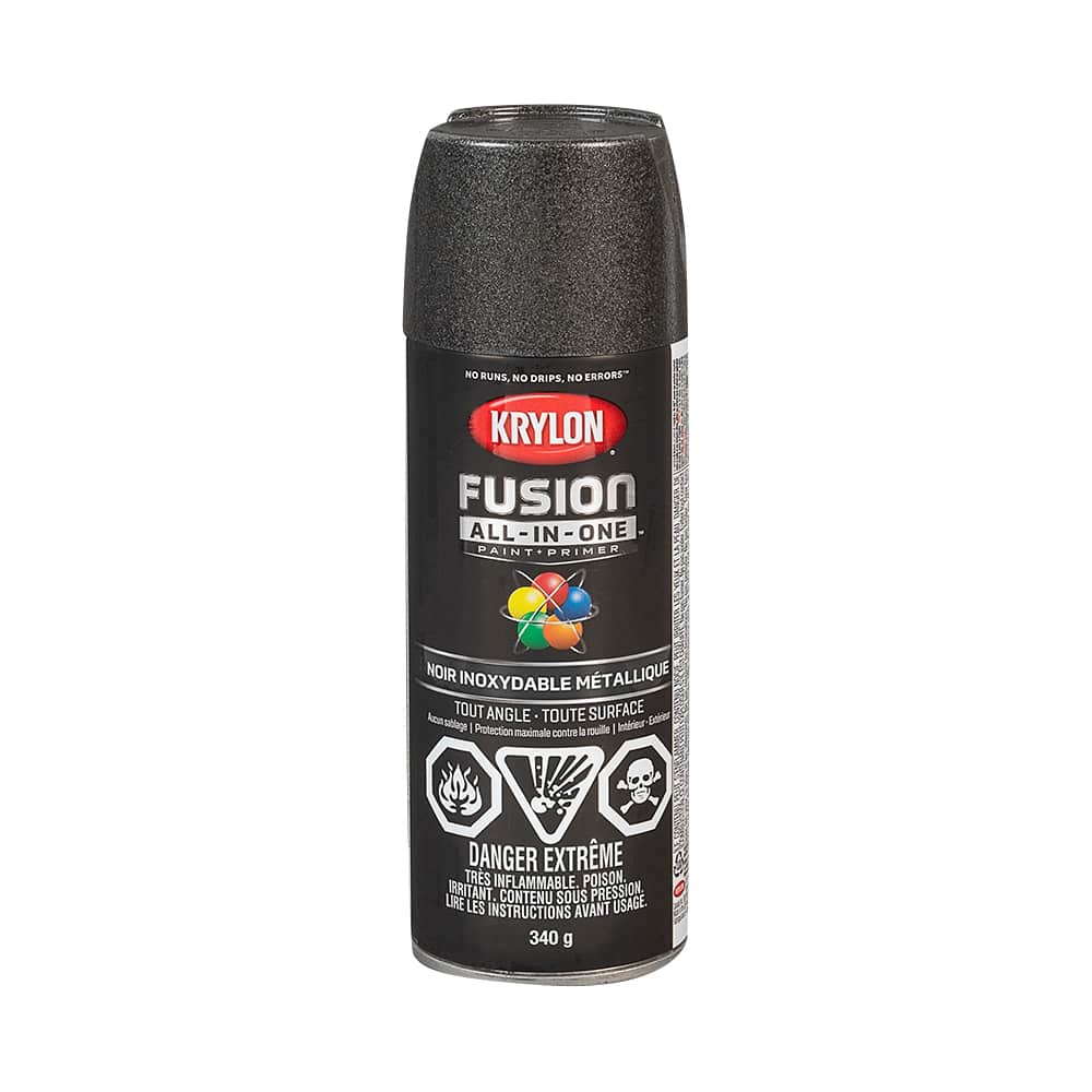 Peinture et apprêt Fusion All-In-One noir inoxydable métallique 340 g