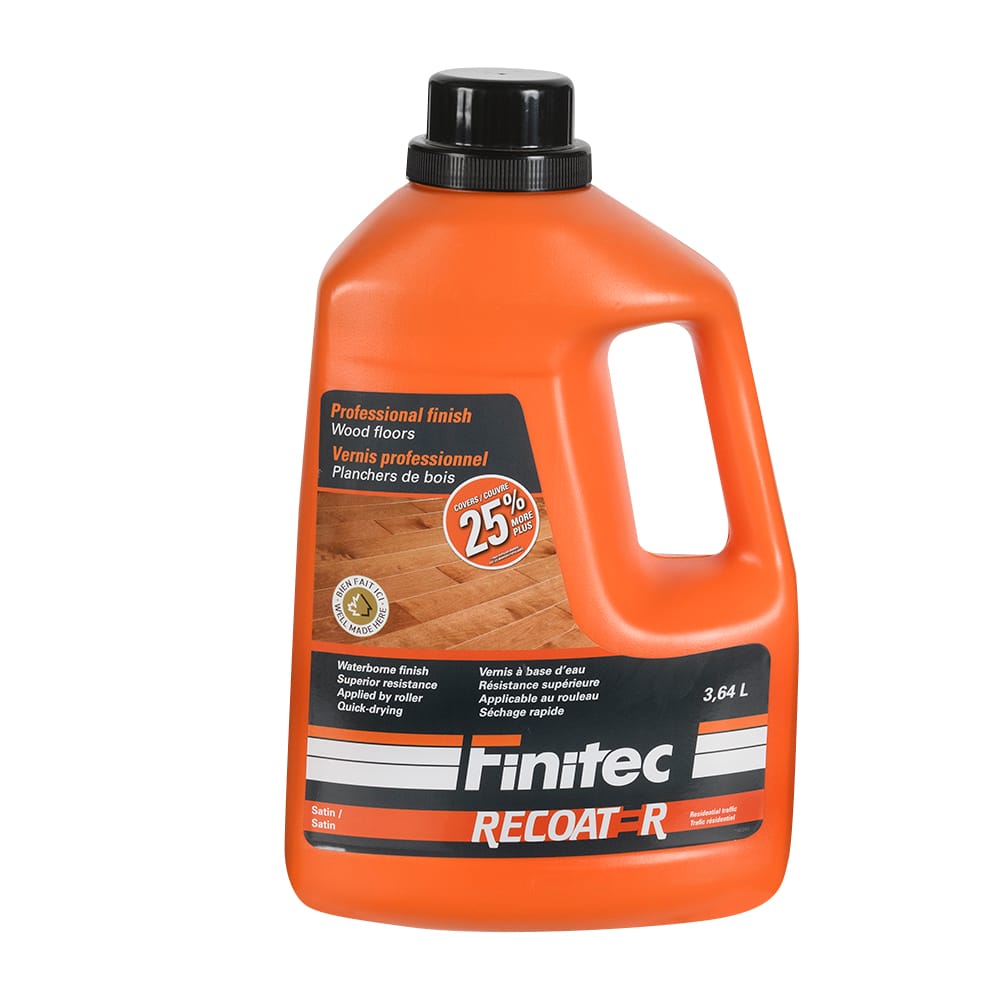 Vernis au polyuréthane pour plancher Recoater satin 3,64 L
