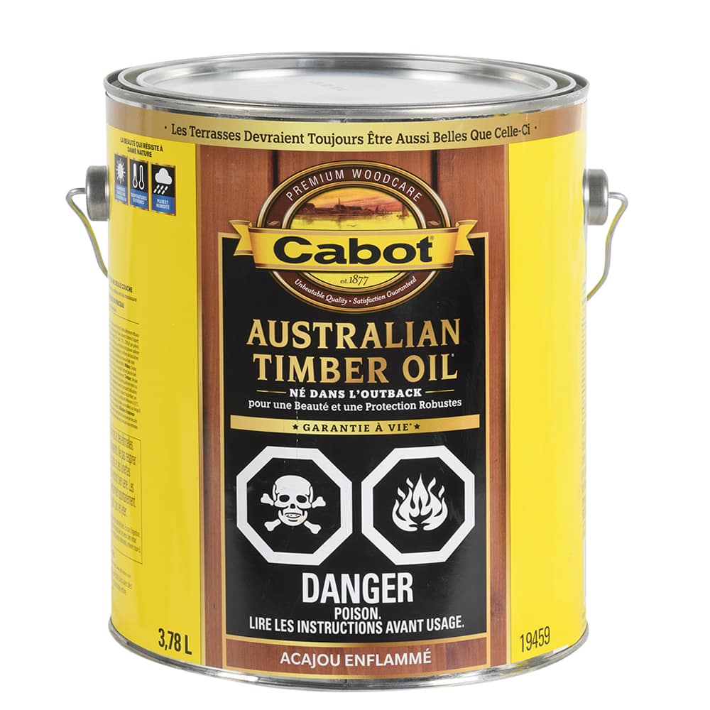 Australian Timber Oil Wood Finish Mahogany Flame 3.78 L