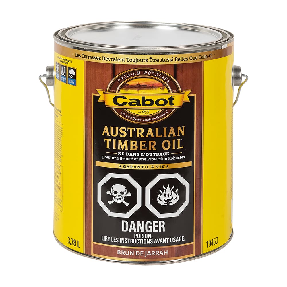 Australian Timber Oil Wood Finish Jarrah Brown 3.78 L