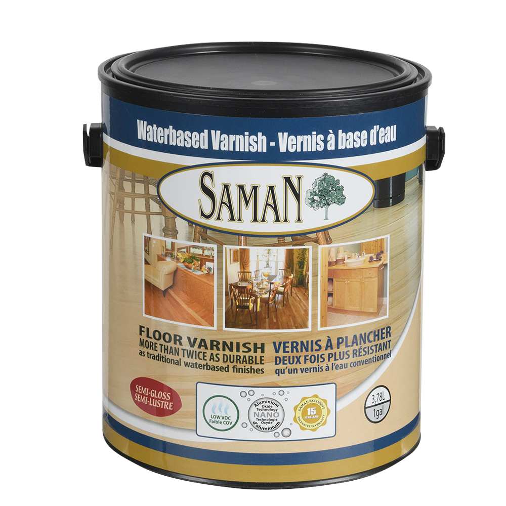 Vernis pour plancher à base d’eau intérieur semi-lustré 3,78 L