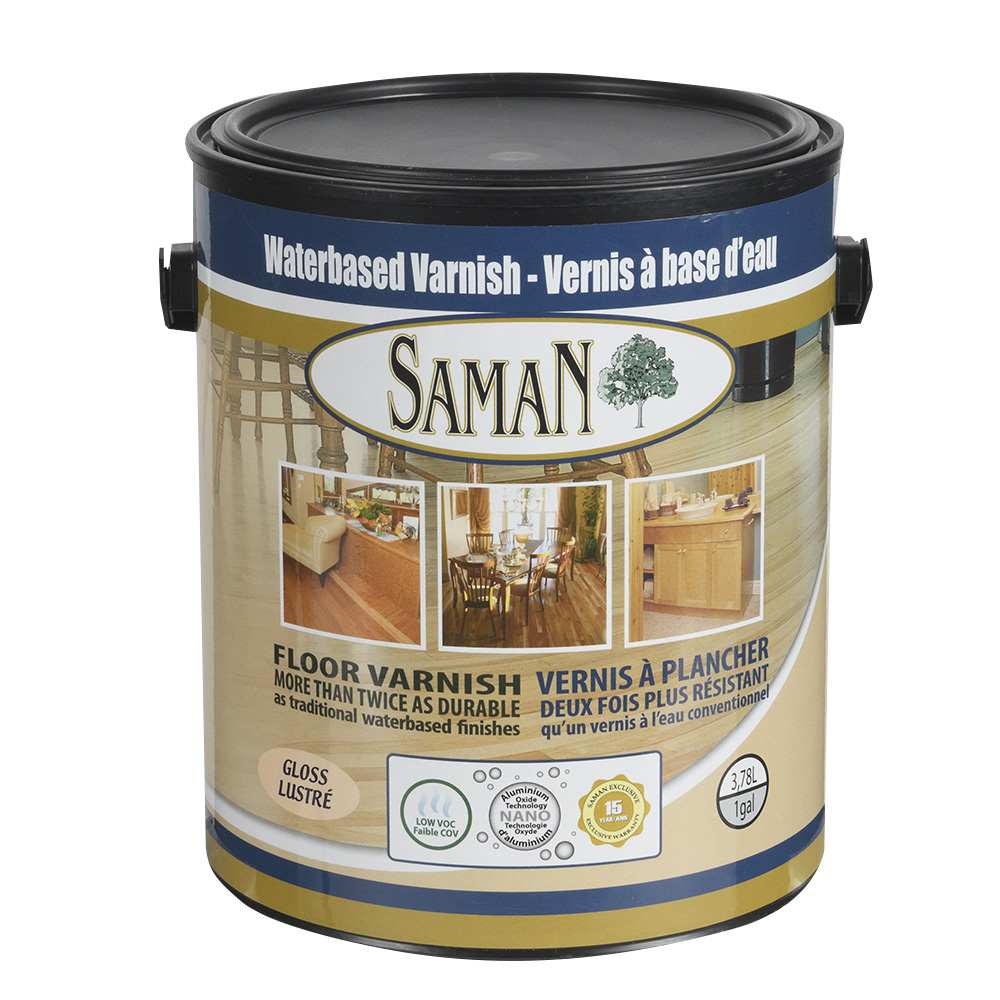 Vernis pour plancher à base d’eau intérieur lustré 3,78 L