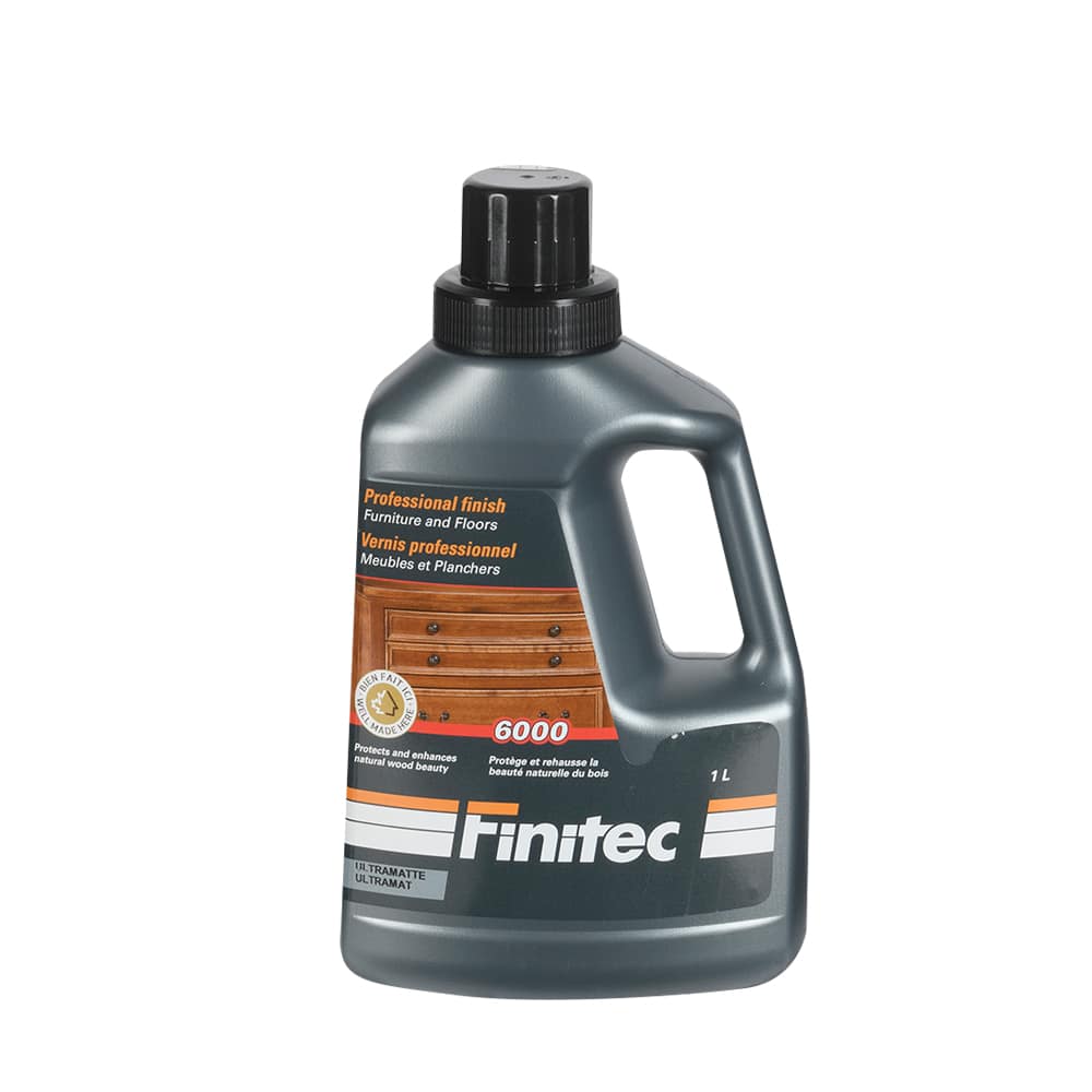 Vernis à l'eau pour meubles et boiseries Finitec 6000 ultra mat 1 L