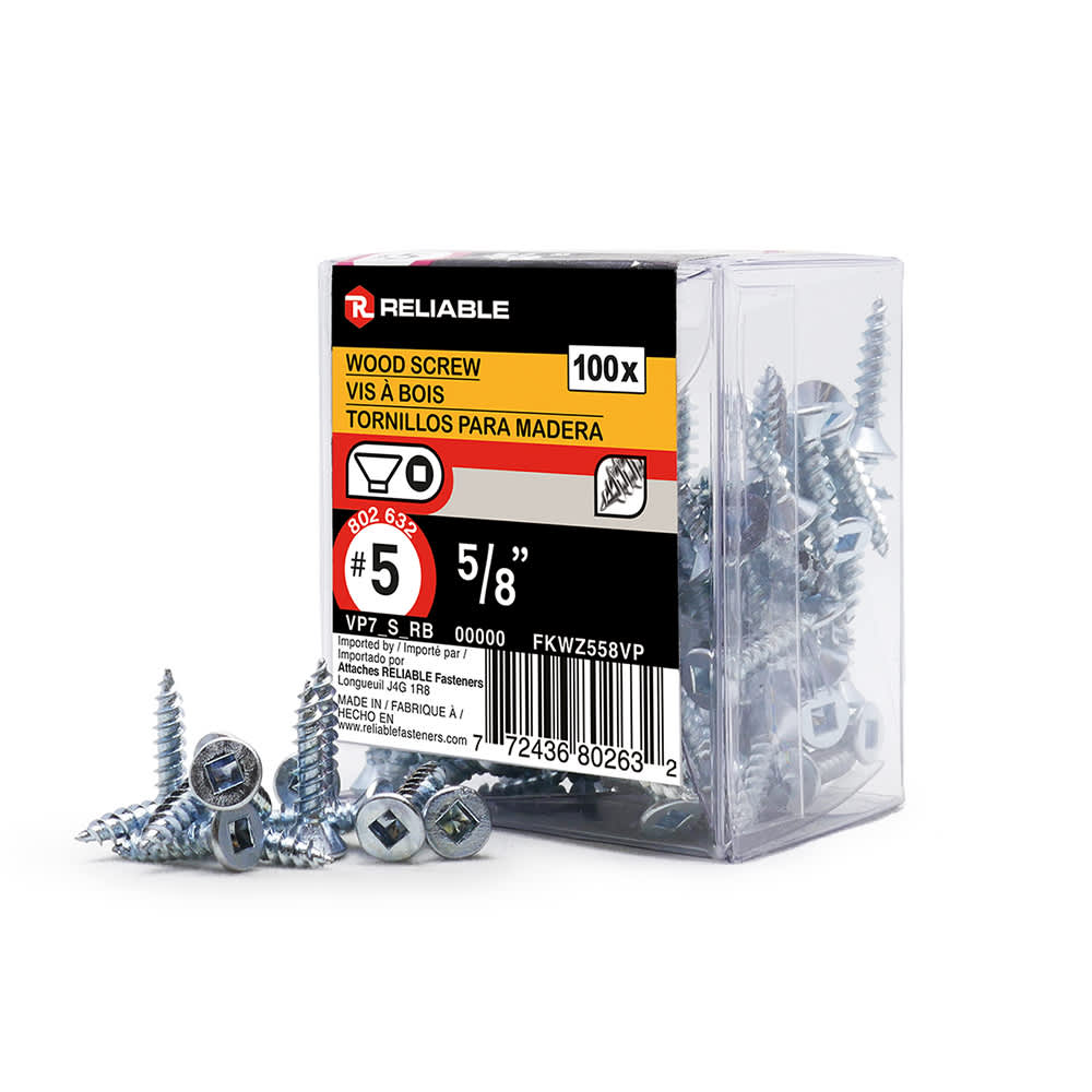 Vis à bois 5/8 po n° 5 T.P. Pqt/100