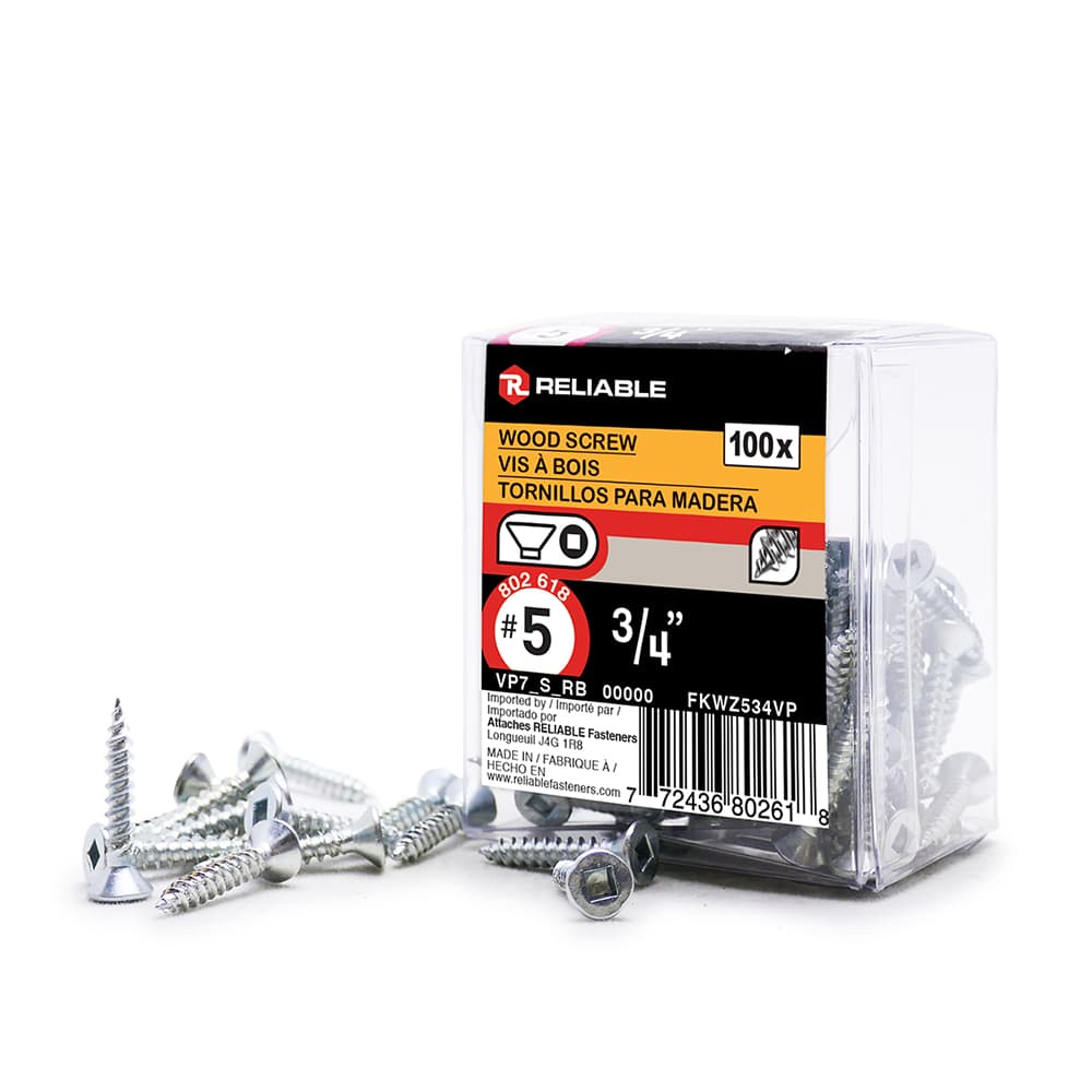 Vis à bois 3/4 po n° 5 T.P. Pqt/100