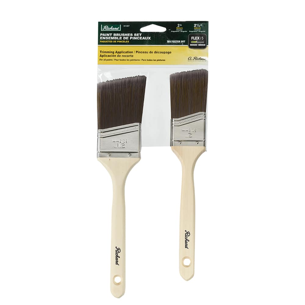 A. RICHARD Set of 2 Flex Angular Brushes in Polyester SRT