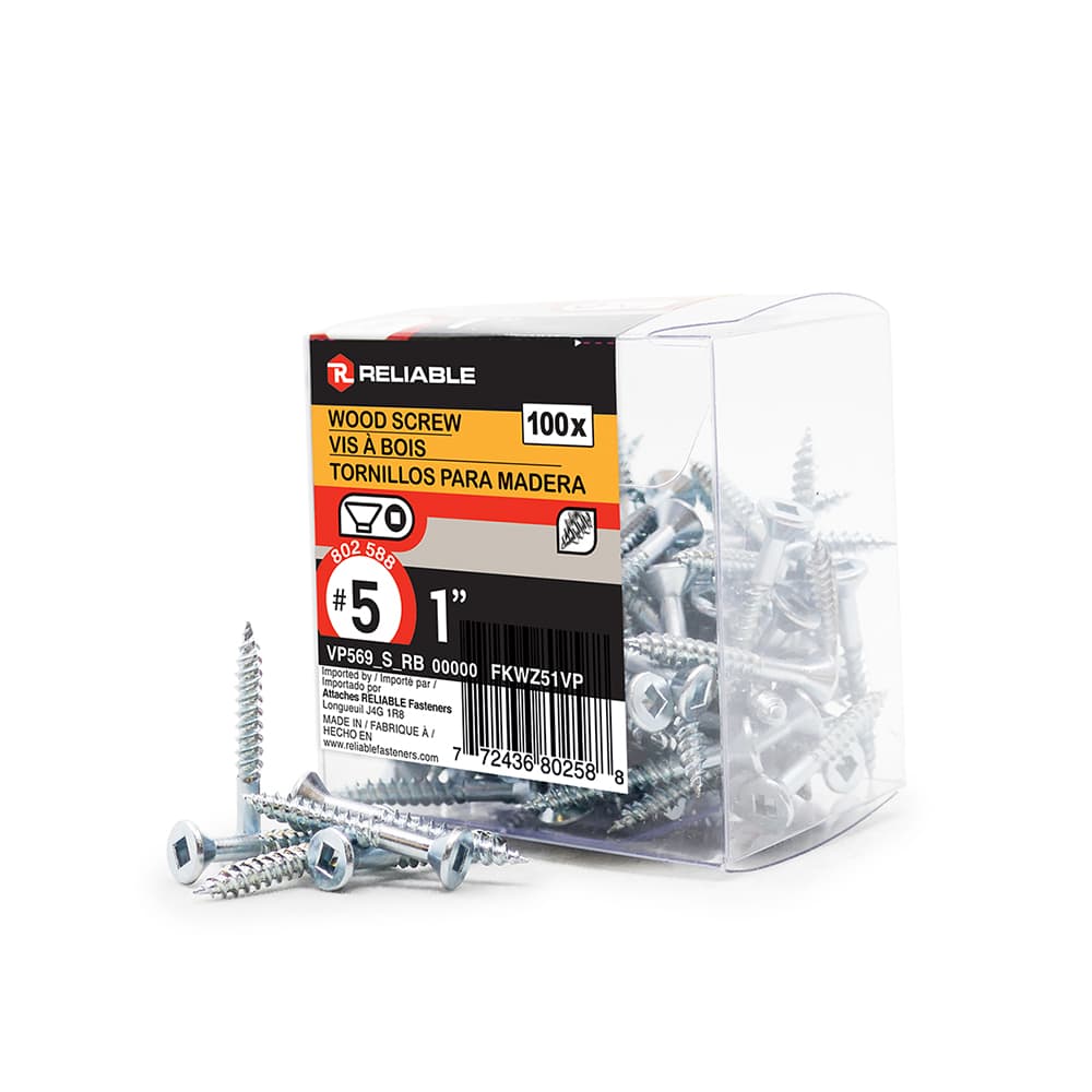 Vis à bois 1 po n° 5 T.P. Pqt/100