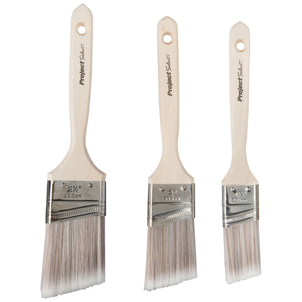 Set of 3 Project Select Brushes Polyester Nylon