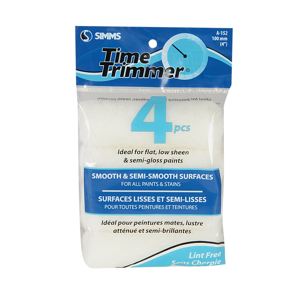 Minis rouleaux à peinturer 4 po 10 mm Pqt/4