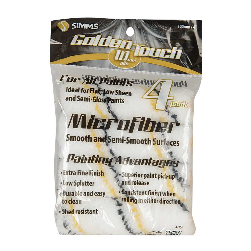 Minis rouleaux à peinturer 4 po 10&nbsp;mm Pqt/4