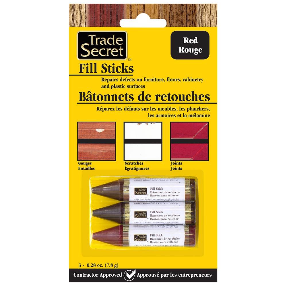 Set of 3 Trade Secret Mahogany Fill Sticks