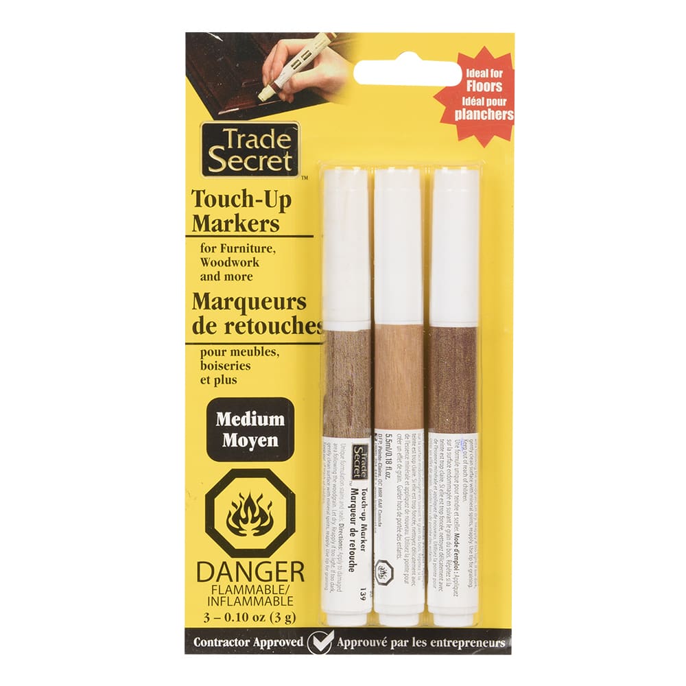 Ensemble de 3 marqueurs de retouche pour bois Secret du métier ton moyen
