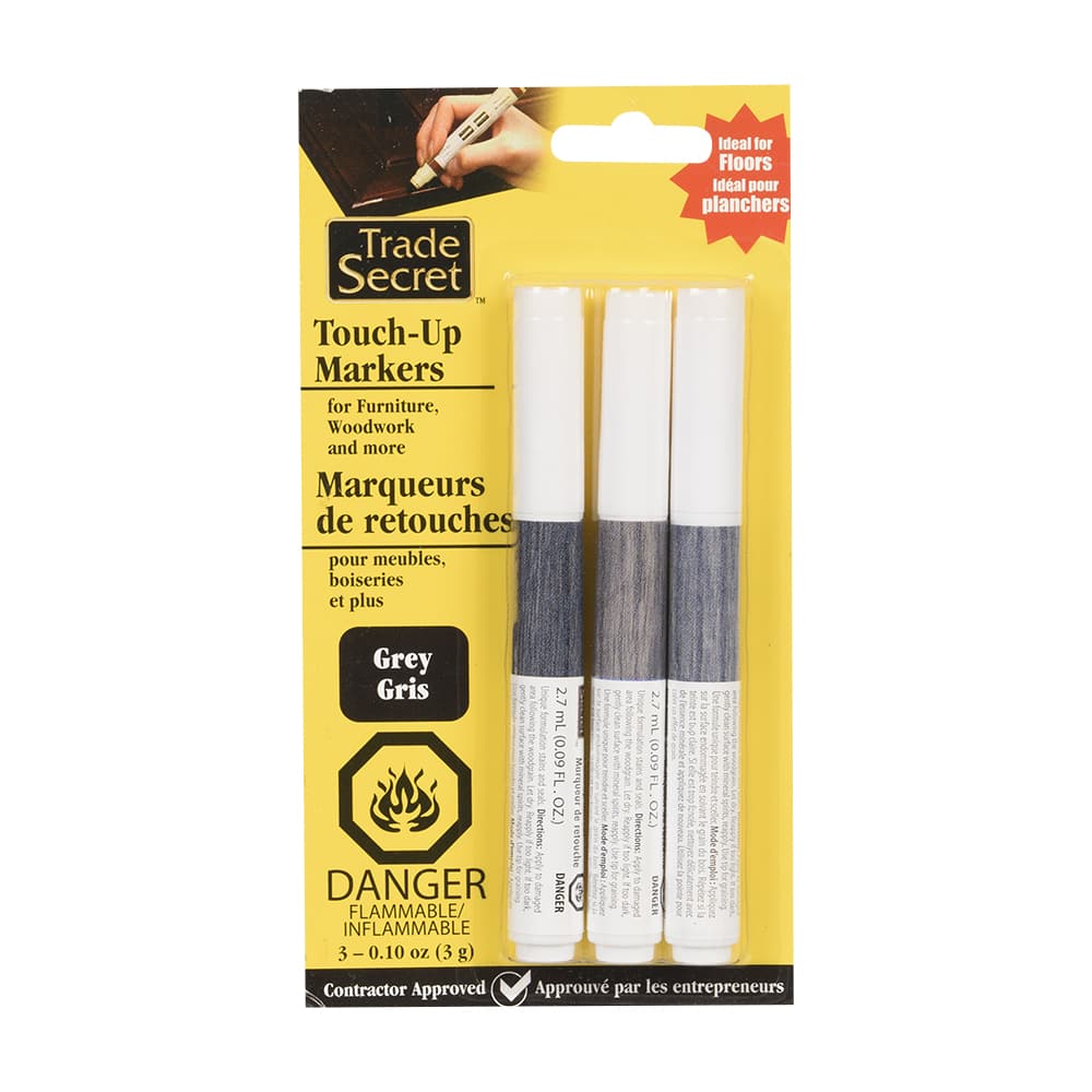 Ensemble de 3 marqueurs de retouche pour bois Secret du métier ton de gris