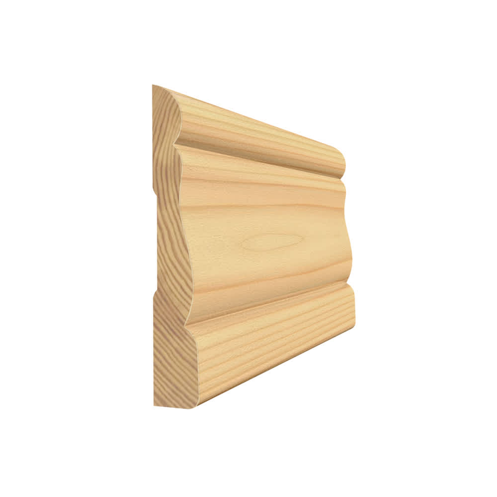 Chambranle colonial en pin clair jointé 3/8 po x 2 1/8 po x 7 pi