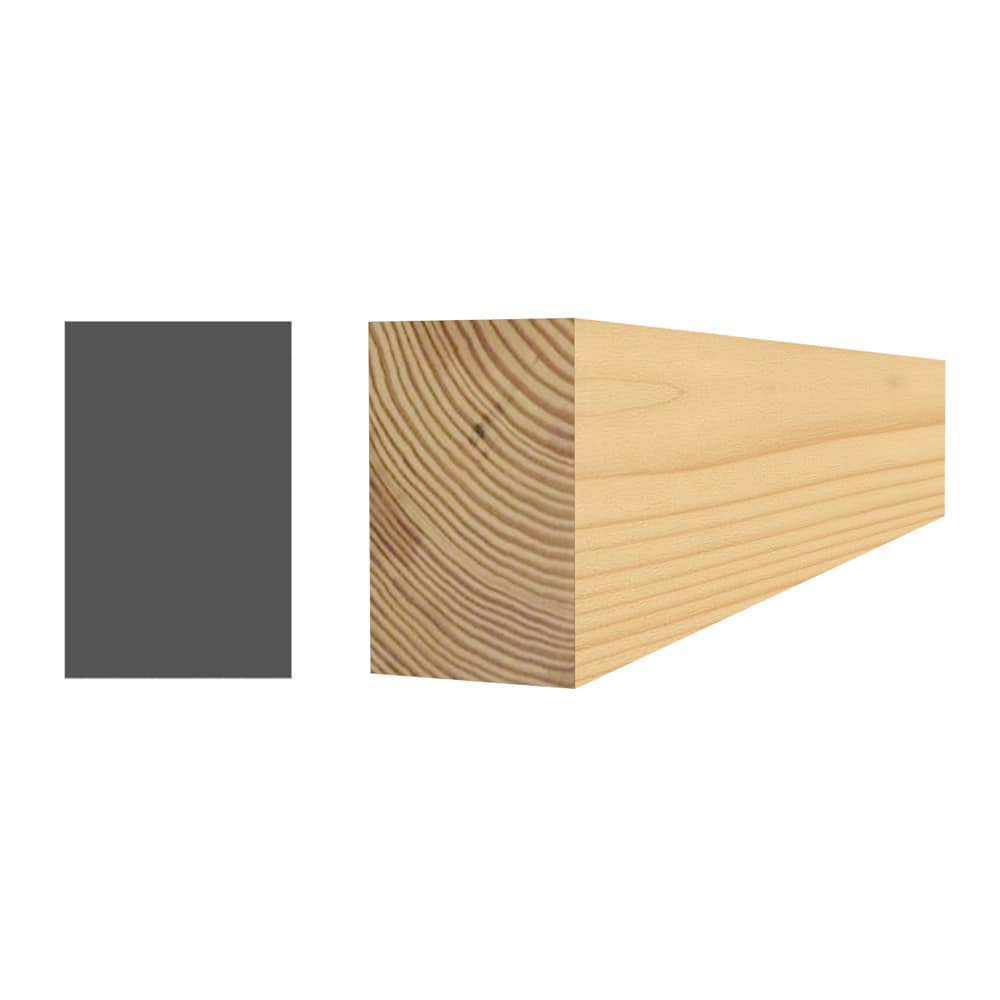 Clear Jointed Pine Rectangle - 1/2 in. x 3/4 in. 8 ft.