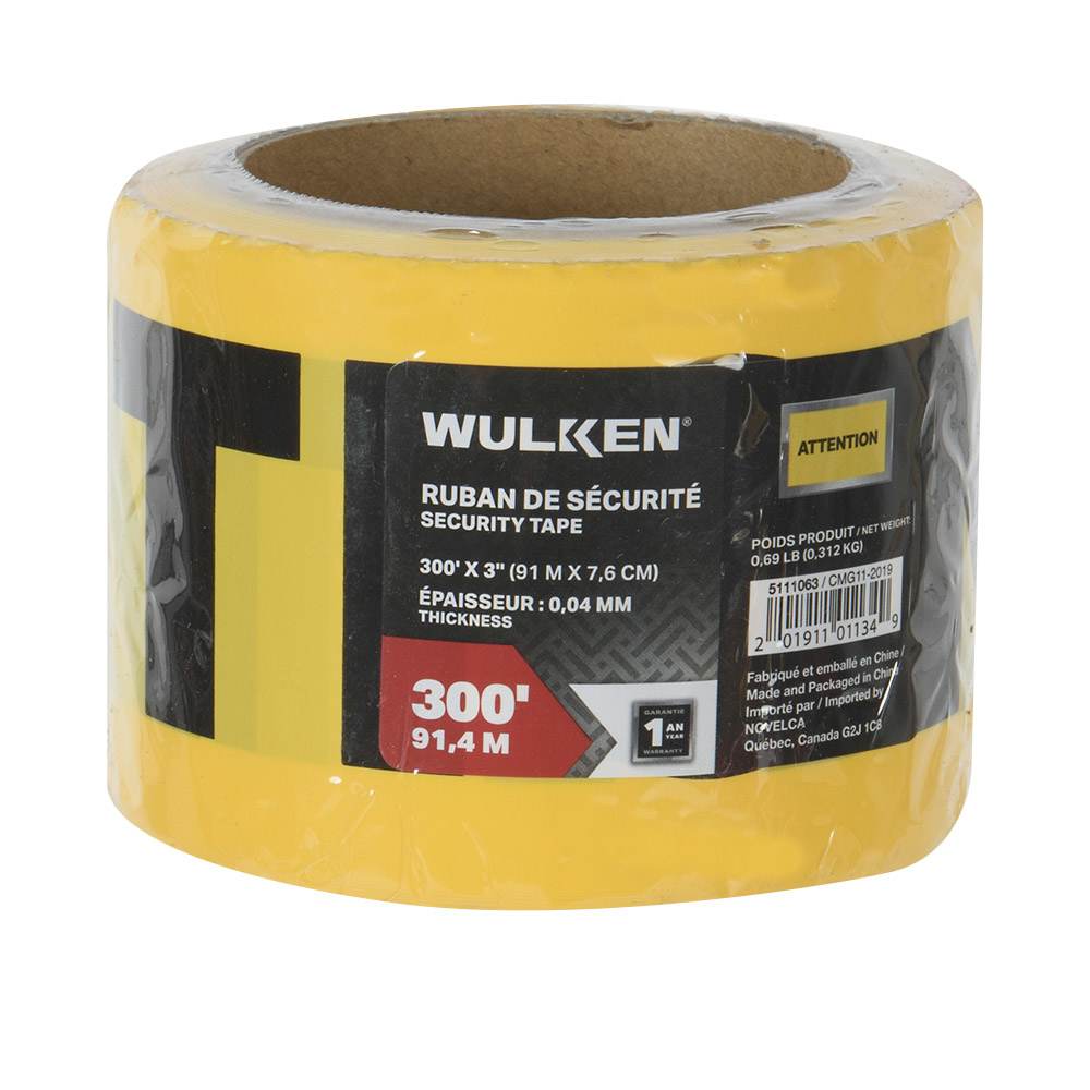 WULKEN ATTENTION Barricade Tape 3 in. x 300 ft.