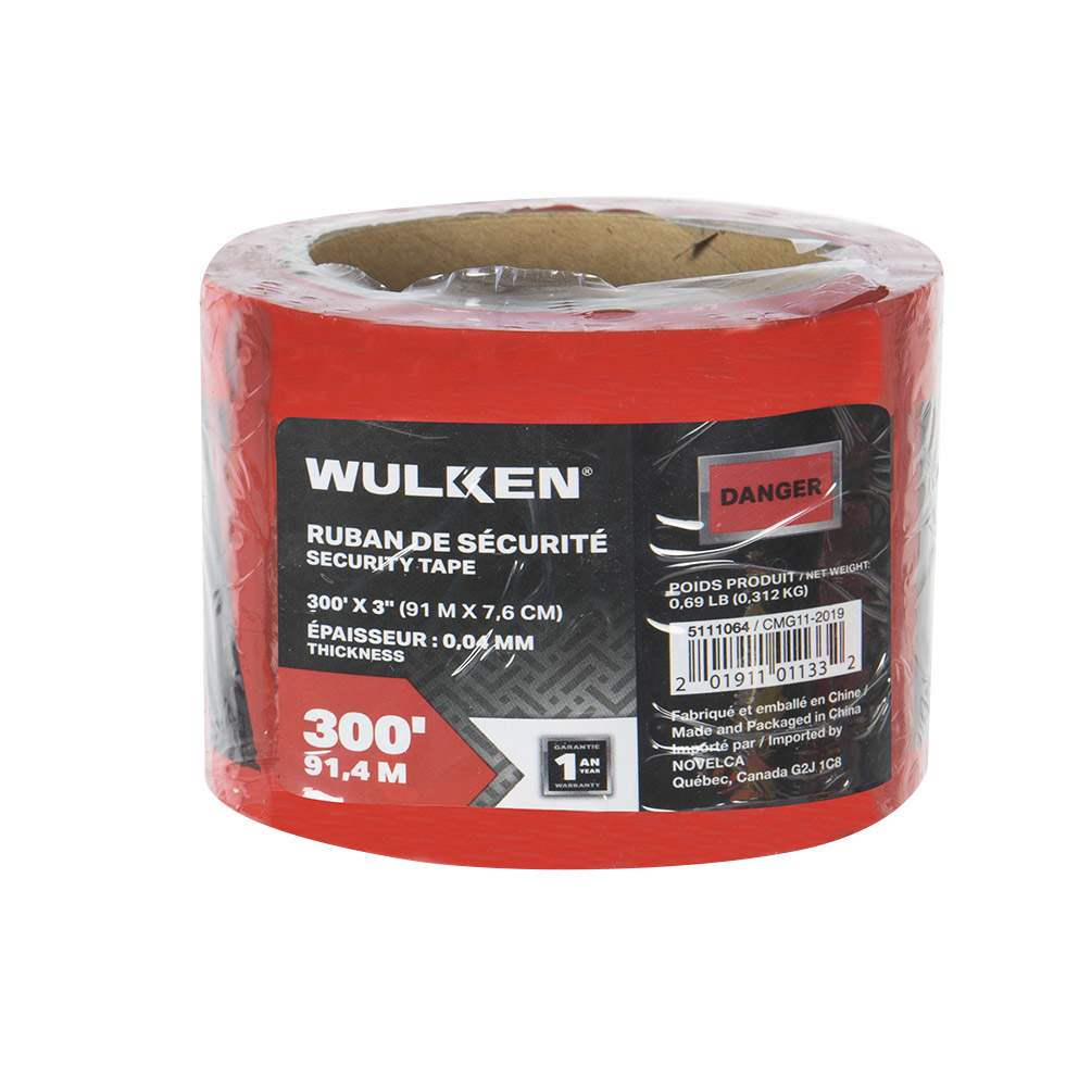 WULKEN DANGER Security Tape 3 in. x 300 ft.