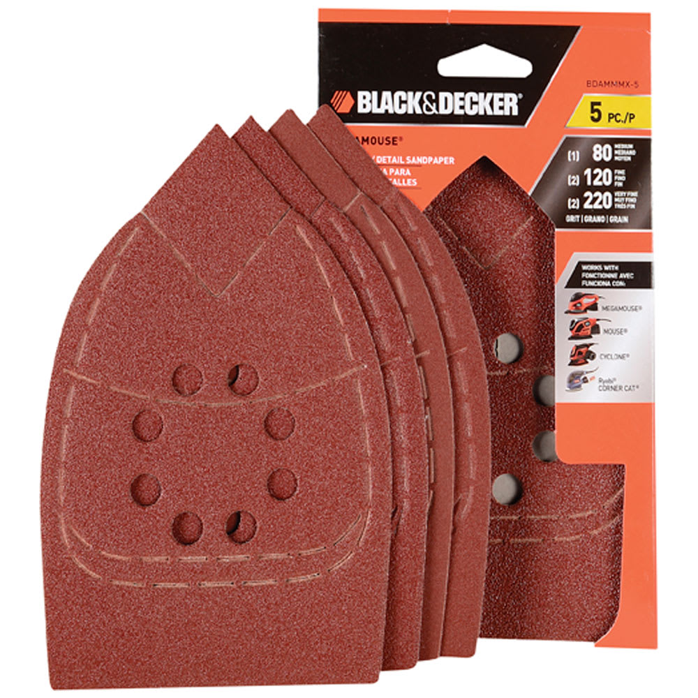 Assortiment de papiers sablés MegaMouse Ens/5