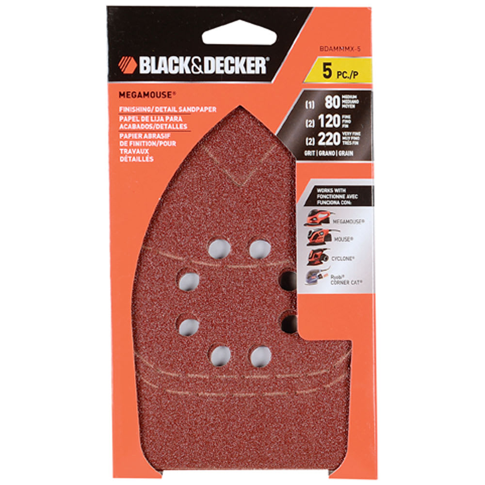 Assortiment de papiers sablés MegaMouse Ens/5