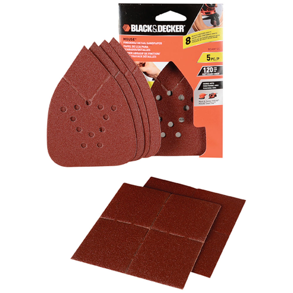 Mouse Sandpaper Assortment 120 Grit Pkg/5