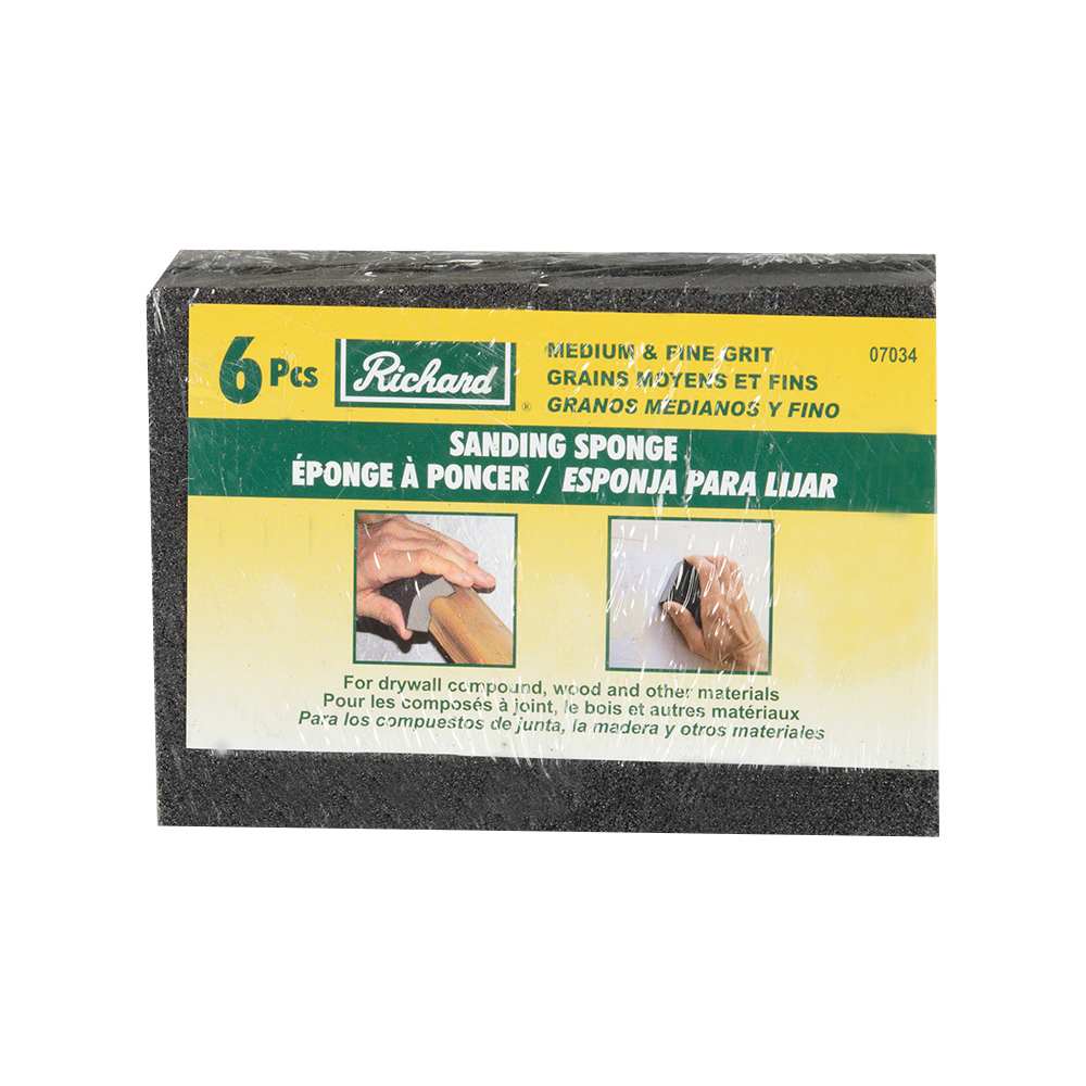 Éponges à sabler grain fin / moyen Pqt/6 A. RICHARD
