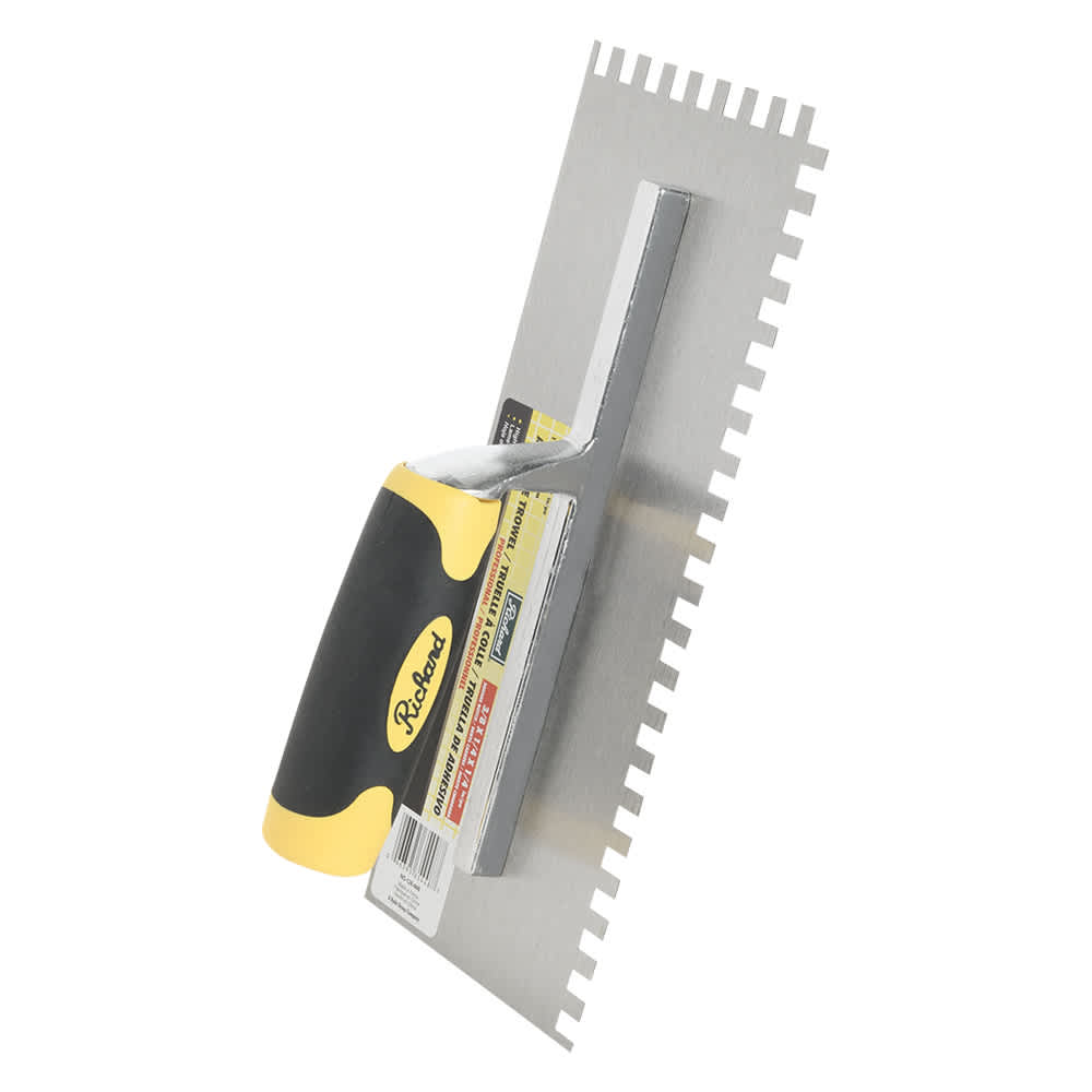 A. RICHARD Square Notch Flooring Trowel - 3/8 in.