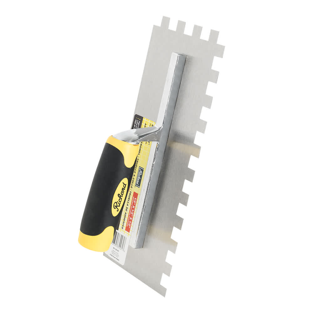 A. RICHARD Square Notch Flooring Trowel - 1/2 in.