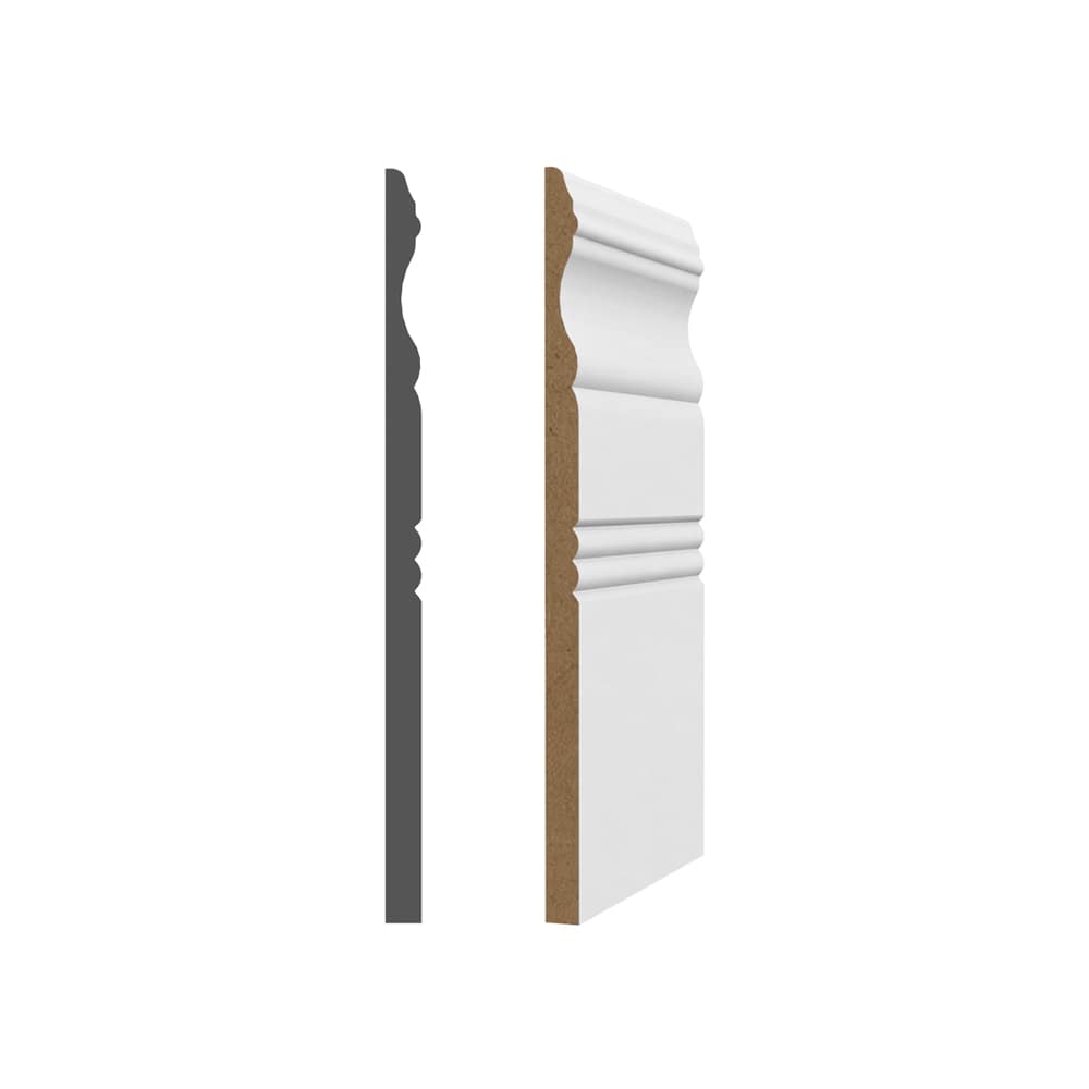 Plinthe coloniale en fibre de bois 3/8&nbsp;po&nbsp;x&nbsp;7&nbsp;3/8&nbsp;po&nbsp;x&nbsp;8&nbsp;pi