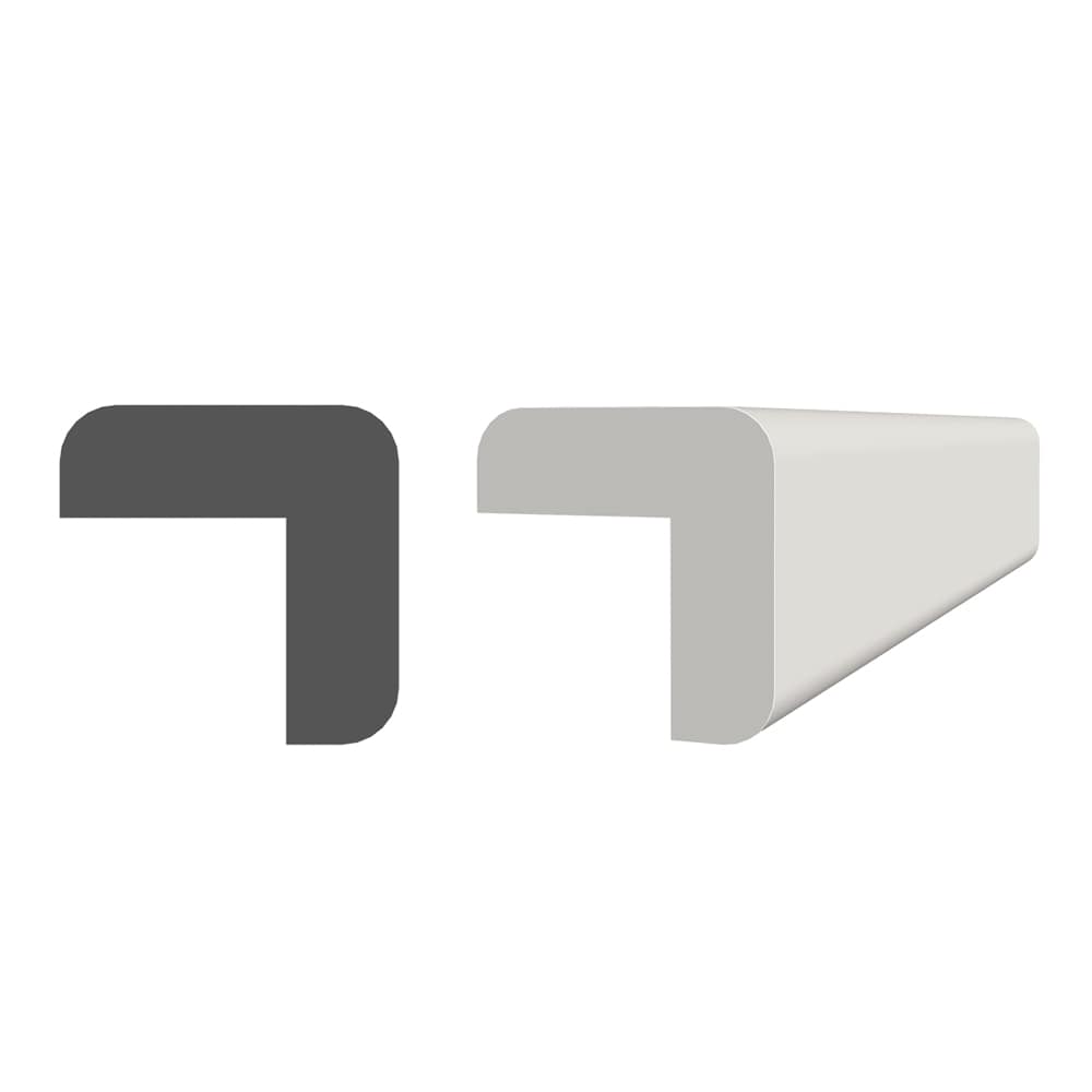 PVC Exterior Corner - 3/4 in x 3/4 in x 8 ft