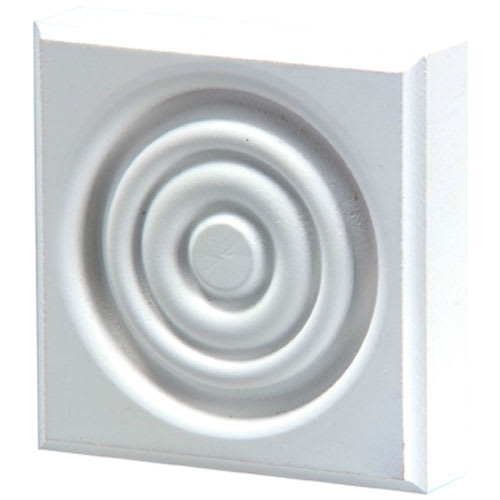 Rosette en fibre de bois 3 po x 3 po