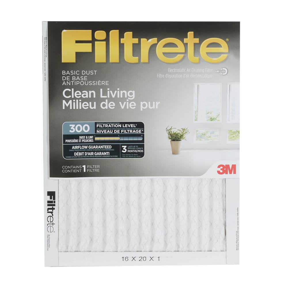 Filtre à fournaise Filtrete 300, 16 po x 20 po 3M