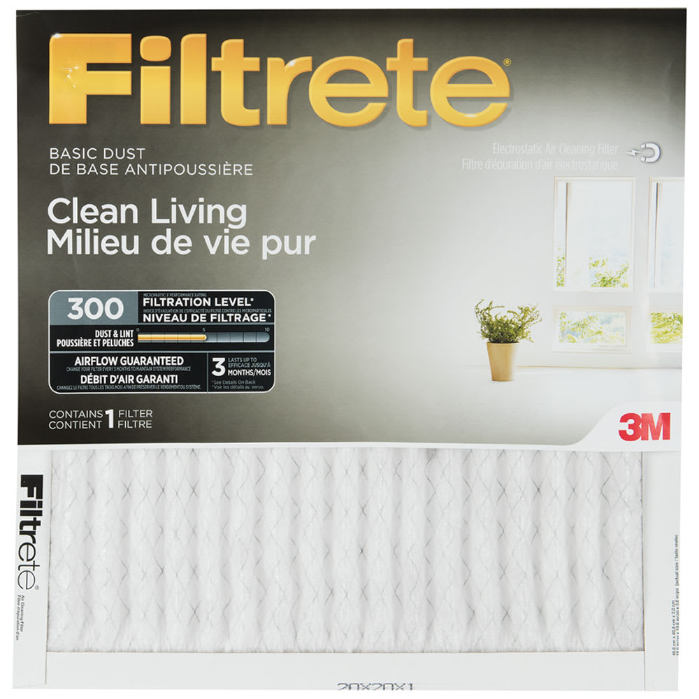 Filtre à fournaise Filtrete 300, 20 po x 20 po 3M