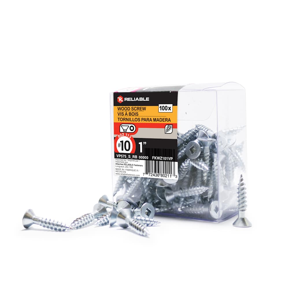 Vis à bois 1 po n° 10 T.P. Pqt/100