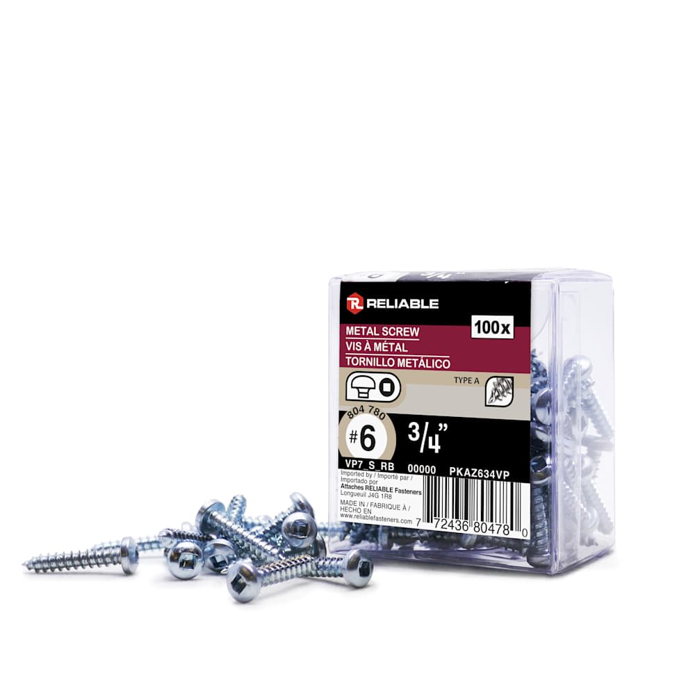 Metal Screws 3/4 in. n° 6 (100-Pack)