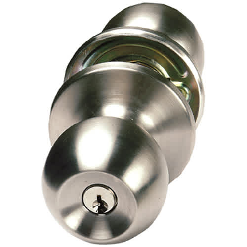 Poignée de porte d'entrée à clé et serrure à pêne dormant simple acier inoxydable